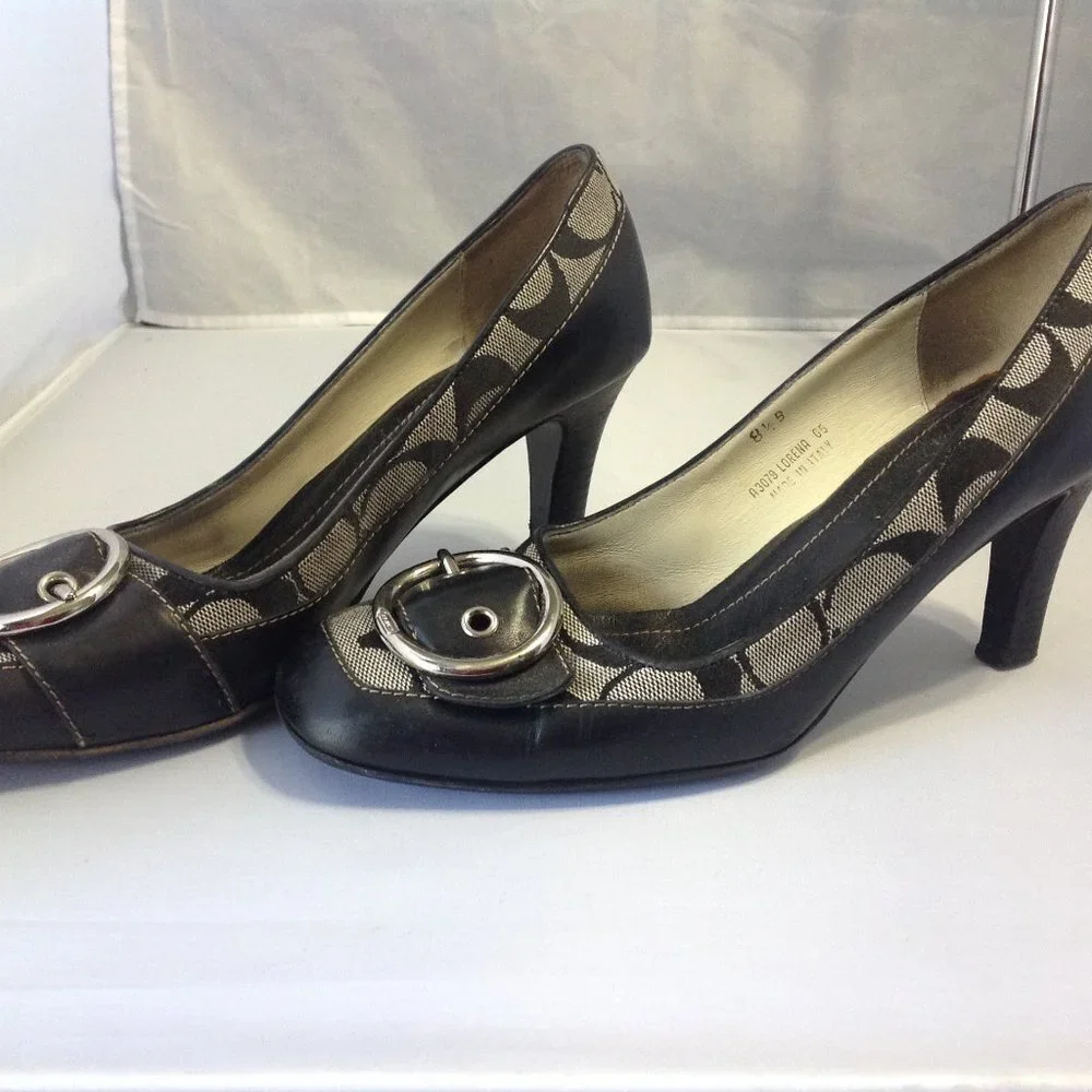 Coach Signature Leather Pumps Sz 8 1/2